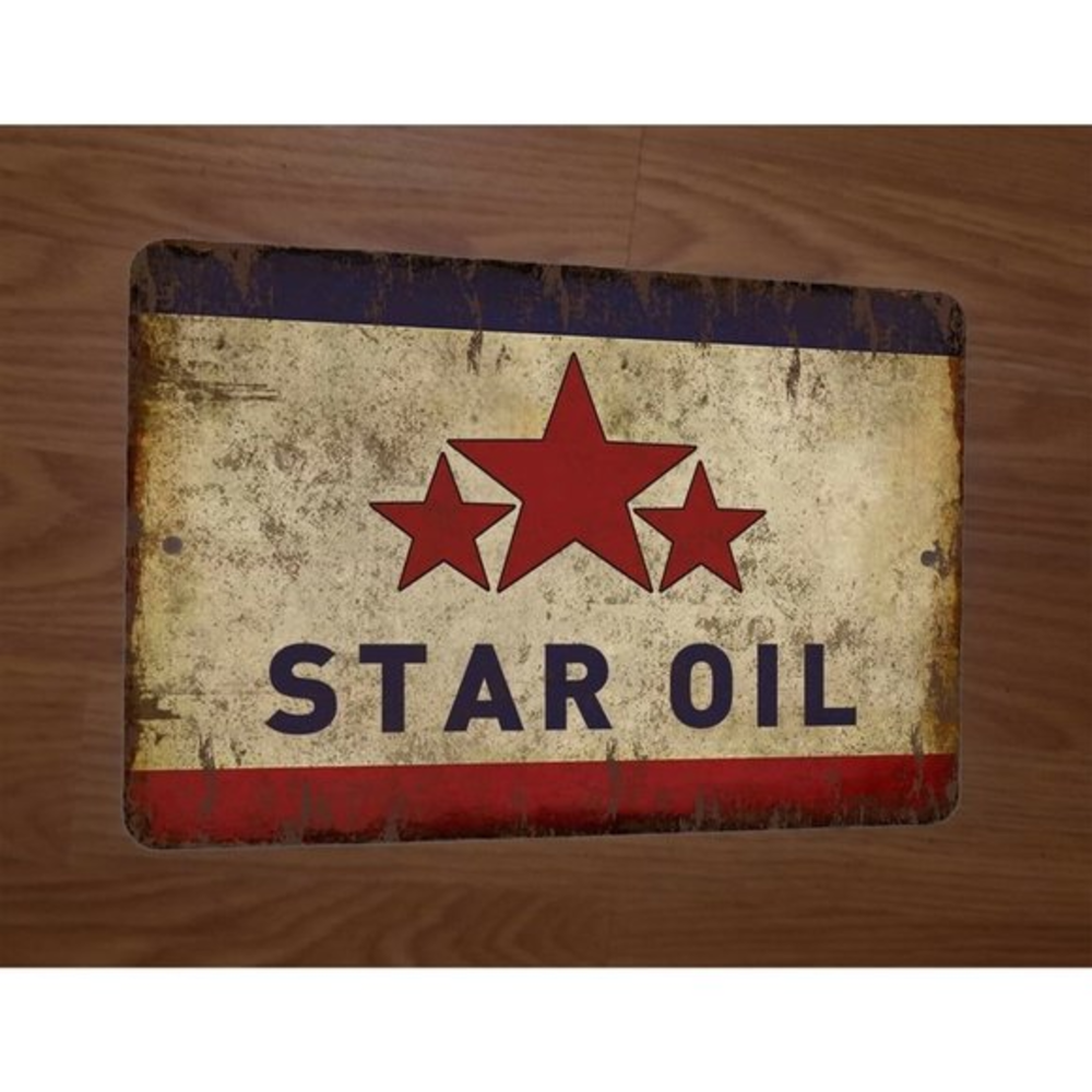 Vintage Star Oil 8x12 Metal Wall Sign‎